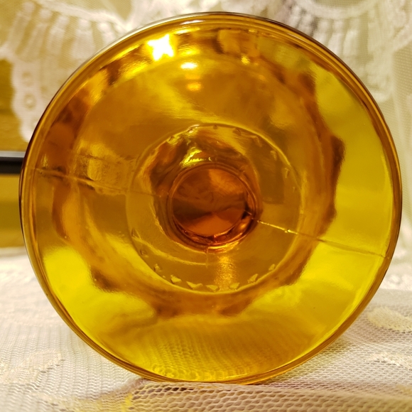 1 Vintage 1950's Amber Dessert Sherbert Cup Dish - Picture 4 of 4